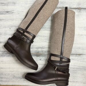 Salvatore Ferragamo Cordelia Rain Riding Wool Boots size 6